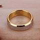 メンズツートン真鍮指輪  婚約指輪  言葉は永遠に愛すると  シルバー＆ゴールデン  usサイズ8（18.1mm） RJEW-BB13167-8-2