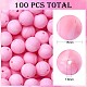 100Pcs Silicone Beads Round Rubber Bead 15MM Loose Spacer Beads for DIY Supplies Jewelry Keychain Making JX461A-2
