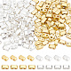 PH PandaHall 160pcs 2-Hole Seed Beads 24K Gold 925 Sterling Silver Plated Tila Beads Multi-Strand Linking Connectors Synthetic Hematite Beads for Cord Bracelets Necklace Jewelry Making