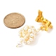 Broche con colgante de campana con cuentas y perlas de concha JEWB-MZ00002-4