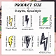 FINGERINSPIRE 36PCS Lightning Iron On Patch 6 Style Sew On Appliques Yellow Black Green Lightning Bolt Polyester Computerized Embroidery Patches with Adhesive Back for Clothing Backpack Decor PATC-FG0001-14-2