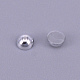 ABSプラスチックパール調ビーズ  半円  銀  2：3x1.5mm  約400個/袋 KY-CJC0003-01G-1