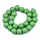 Spray Painted Natural Wood Beads Strands WOOD-S053-56A-2