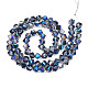 Electroplate Transparent Glass Beads Strands EGLA-N002-29-3