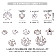 Pandahall elite 240pcs 8 tapas de abalorios de flores de acero inoxidable de estilo STAS-PH0004-27-2