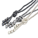 Acrylic Pearl Lariat Necklaces NJEW-O086-08-1