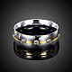 Diseño simple de titanio de acero de rhinestone anillos de banda ancha RJEW-BB15698-8GP-4