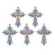 Gros pendentifs en alliage de couleur arc-en-ciel PALLOY-N156-200-NR-1