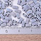 MIYUKIハーフティラビーズ  日本製シードビーズ  2の穴  （htl498fr）マット不透明セメントグレーab  5x2.3x1.9mm  穴：0.8mm  約1250個/50g SEED-X0054-HTL0498FR-4