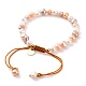Bracelets de perles de nylon tressés réglables BJEW-JB05802-02-3