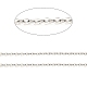 Rhodinierte flache Kabelketten aus 925 Sterlingsilber STER-F052-04P-2