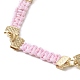 Bracelets de chaîne à maillons rectangulaires en polyester ciré tressé BJEW-JB10000-02-3
