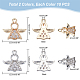 PH PandaHall 20pcs Cubic Zirconia Angel Wing Charms Golden Silver Angle Pendants with Loops Dangle Angel Pendants Christmas Angle Charms for Jewelry Making Necklace Earrings Keychains KK-PH0009-43-2