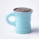 樹脂カボション  コー​​ヒーカップ  淡いターコイズ  16~17x19~20x14~14.5mm X-CRES-Q206-11A-2