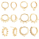 PandaHall 18K Gold Plated Huggie Hoop Earrings KK-PH0002-84-1