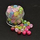 Perles acryliques transparentes écologiques galvanisées de fleur de couleur ab PACR-I001-M-1