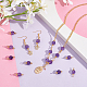 Unicraftale 30Pcs Natural Amethyst Connector Charms FIND-UN0001-70-6