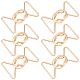 Benecreat 6 個合金ベルトバックル  DIYの女性ベルトアクセサリー用ベルトクラスプ  8形状  ゴールドカラー  69x45x18mm FIND-BC0004-73G-1