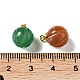 SUPERFINDINGS 20Pcs Natural Jade stones Charms Pumpkin Design Dangle Charms Autumn Mixed Colors Ball Round Exquisite Pendants Charms for Jewelry Making Bracelet Earrings Charms 10x7.5mm HJEW-FH0006-49-3