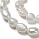 Hebras de perlas de agua dulce cultivadas naturales X-PEAR-S012-77A-3