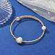 Grade un bracelet manchette en perles naturelles BJEW-JB09593-4
