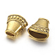 Conos de perlas estilo tibetano X-TIBEB-A124175-AG-FF-2