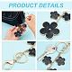 WADORN 2 Colors Flower Keychain Charms KEYC-WR0001-16-3