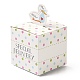 紙ギフトボックス  折りたたみキャンディーボックス  結婚式のための装飾的なギフトボックス  カモ柄の正方形  カラフル  折りたたみ：5.35x5.35x8.4cm  展開：15.5x10.5x0.1cm CON-I009-09-3