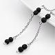 Handarbeit rund Edelstein Perlen-Ketten für Halsketten Armbänder machen AJEW-JB00245-2