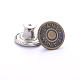 ジーンズ用合金ボタンピン  航海ボタン  服飾材料  単語の丸  アンティークブロンズ  17mm PURS-PW0009-01K-02AB-1