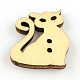 Gato 2 -hoyo botones impresos de madera X-BUTT-R032-098-3