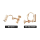Brass Screw Clip-on Earring Converters Findings KK-N229-01B-3