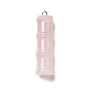 Colgantes naturales de cuarzo rosa G-I340-A15-2