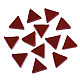 ガラスカボション  モザイクタイル  家の装飾やdiyの工芸品  三角形  ファイヤーブリック  12x14x3~4mm  約310個/200g GLAA-Q086-01D-1