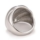 304 Stainless Steel Textured Chunky Ring RJEW-B040-19P-3