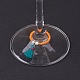 ナチュラワイルグラスチャーム  ガラス種ビーズとランダムカラーの綿のタッセルのペンダント  真鍮製パーツ  49x27x22x5mm  直径22mm AJEW-JO00167-03-2