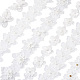 Fashewelry6ヤード6スタイルオーガンジーレーストリム  花とフラット  ホワイト  1ヤード/スタイル ORIB-FW0001-01-2