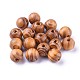 Perles rondes en bois naturel WOOD-Q009-14mm-LF-1
