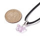 Glass Butterfly Pendant Necklaces NJEW-JN04572-4