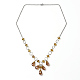 Collane con ciondoli di perle di vetro NJEW-JN01969-01-1