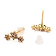 Brass Micro Pave Cubic Zirconia Stud Earrings EJEW-F273-15D-G-2