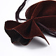 ベルベットのバッグ  ひょうたん形の巾着ジュエリーポーチ  ココナッツブラウン  9x7cm TP-S003-5-3