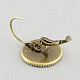 Brass Leverback Earring Findings MAK-S004-18mm-EY001AB-3
