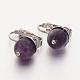 Natural Gemstone Clip-on Earrings EJEW-JE02128-2