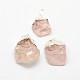 Bisel natural de la piedra preciosa en bruto en bruto rosa colgantes de cuarzo G-M040-M09-1