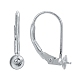 925 Sterling Silver Leverback Hoop Earrings STER-L054-51S-2