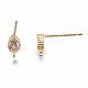Brass Stud Earring Findings KK-Q750-032G-3