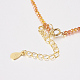 Cubic Zirconia Beaded Necklaces NJEW-K108-03-07-3