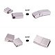 PandaHall Elite 2pcs 304 Stainless Steel Matte Magnetic Bracelet Clasps for Jewelry Making STAS-PH0018-11-3