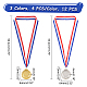 Ahandmaker 12 pièces 3 couleurs médailles vierges en alliage de zinc AJEW-GA0003-65-2